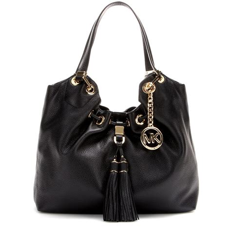 Michael Kors Camden Leather Drawstring Tassel Shoulder Bag